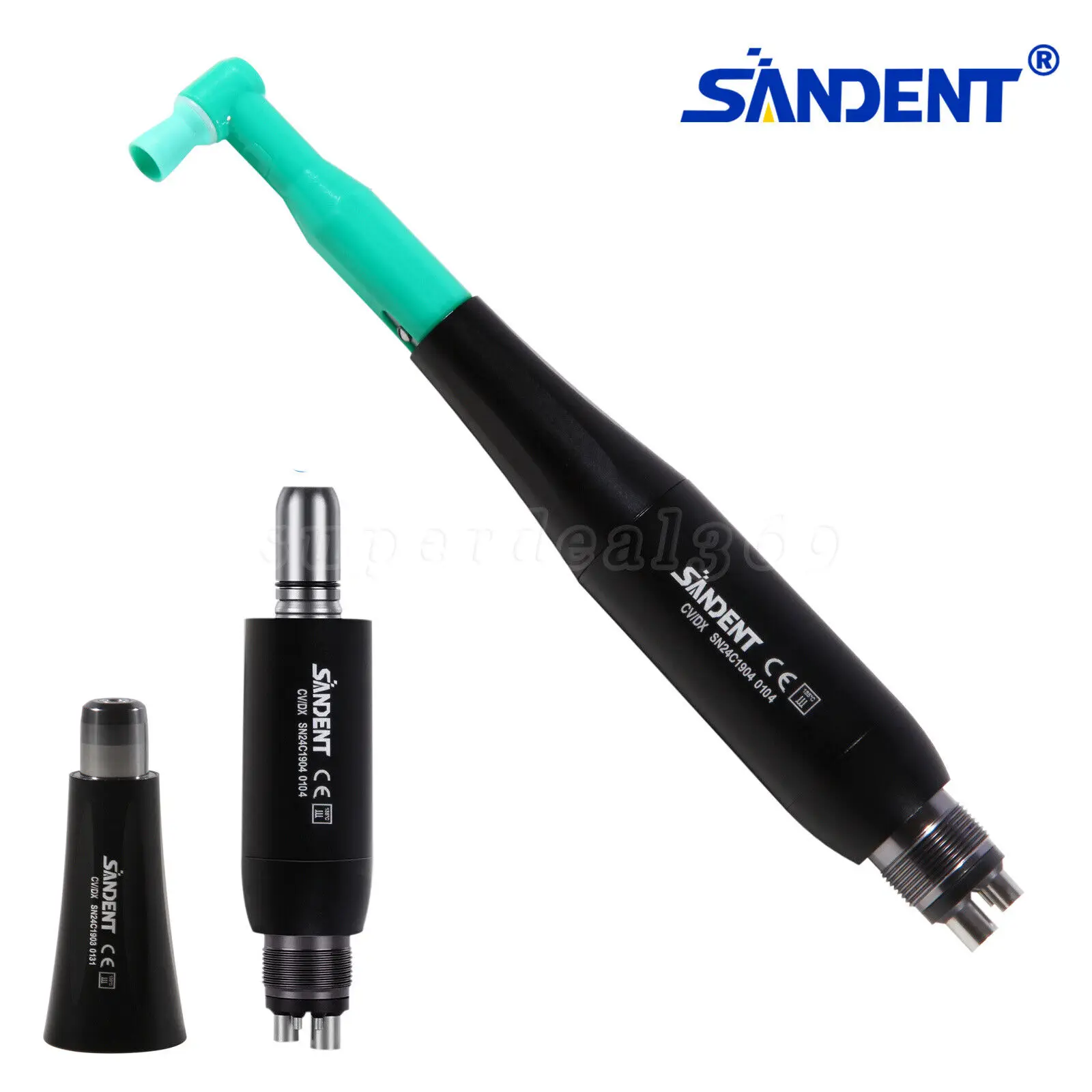 Dental Hygiene Prophy Handpiece 360° Swivel Straight Nose Cone 1:1/4:1 Air Motor 4Hole Fit Nsk