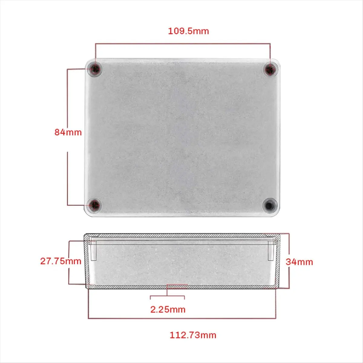 

(ABYM) 3 шт. 1590BB Корпус для гитарной педали, алюминиевый литой корпус для стомпбокса, коробка для переключателей 120x94.5x34 мм