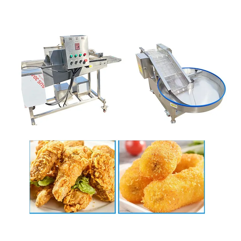 Customized Top Quality Chicken Popcorn Precision Fried Cheese-Filled Jalapenos Tempura Battering Coating Machine