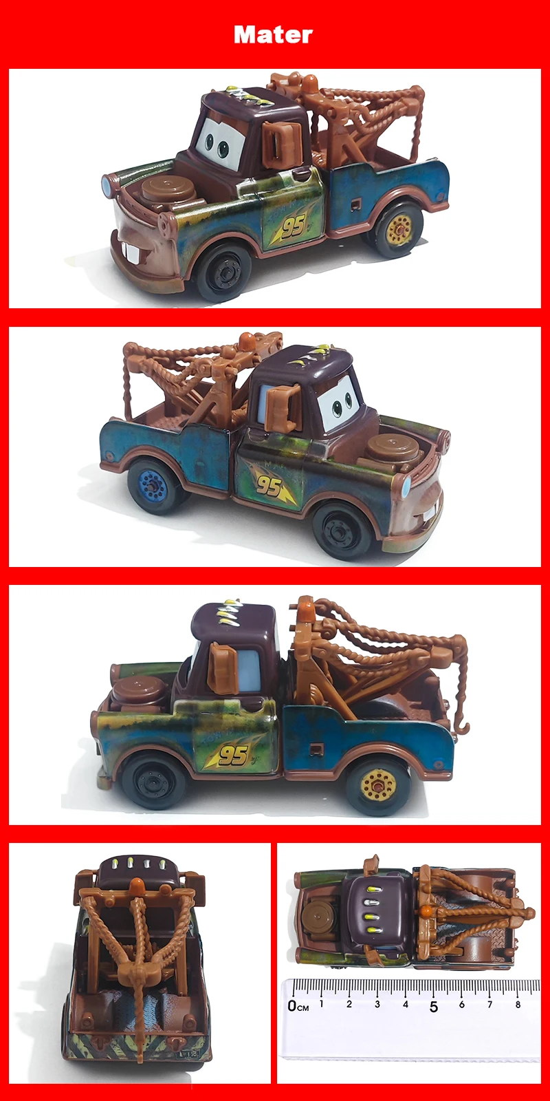 Pixar Cars Piston Cup Racer 43 Strip Weathers 1/55 Modell aus Metalldruckguss, Dinoco Car King Racing Toys, Kindergeschenke – Detail 37