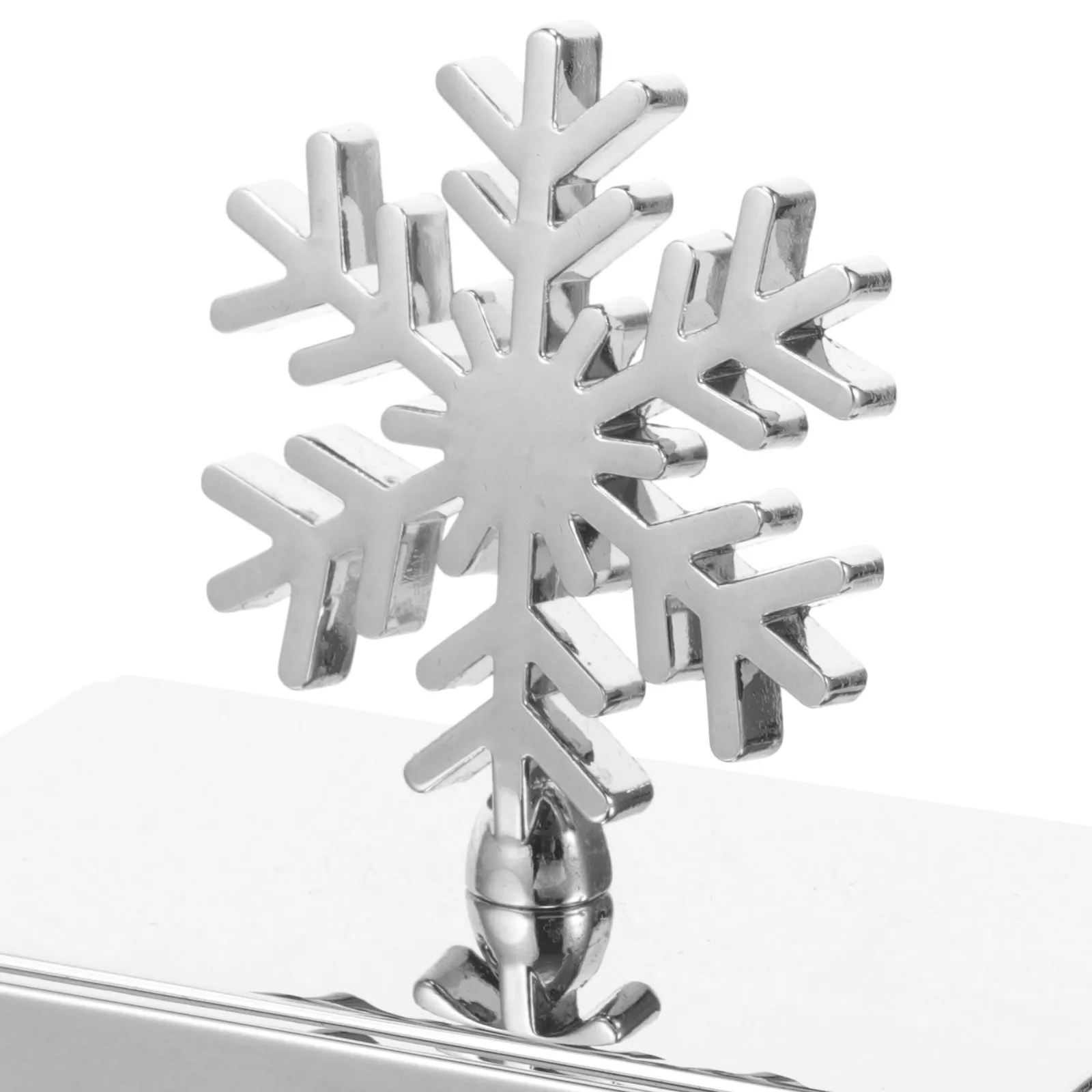 

1Pcs Golden Snowflake Shaped Christmas Stocking Holder High Class Material Festive Atmosphere Mantle Decor Stocking Holder