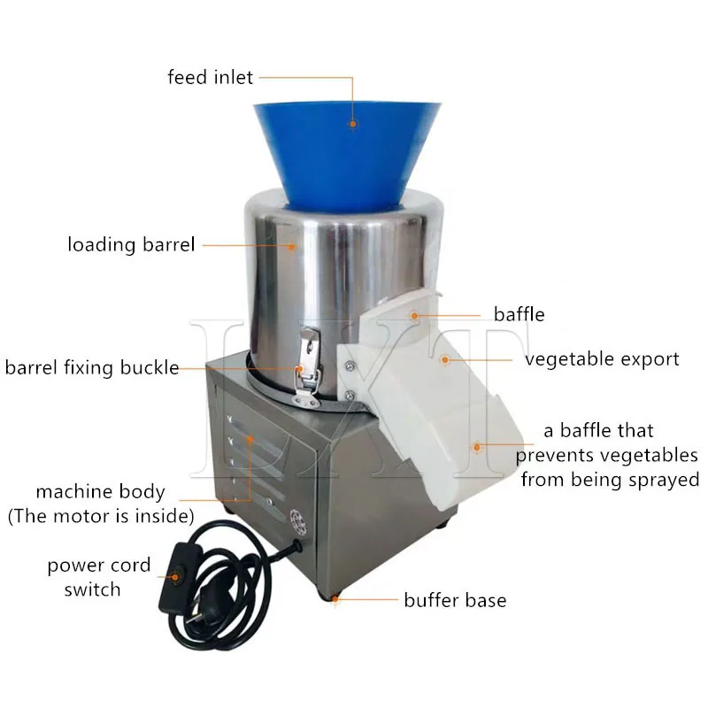 قطاعة الطعام التجارية الكهربائية آلة تقطيع الخضار الجسيمات آلة محاصرة الخضروات تربية تغذية الدجاج 180 واط #4