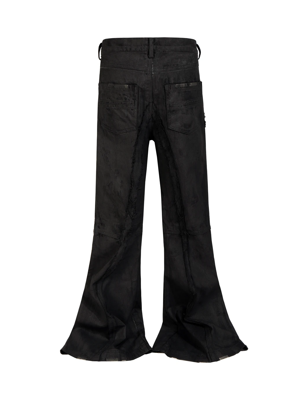 American Paris Style Loose Men's Flared Jeans Original Cowbrush Wax Long Pants Casual Straight Leg Jeans Youth Trend