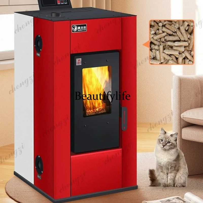 Biomass pellets household rural breeding heating boiler with radiator heating furnace