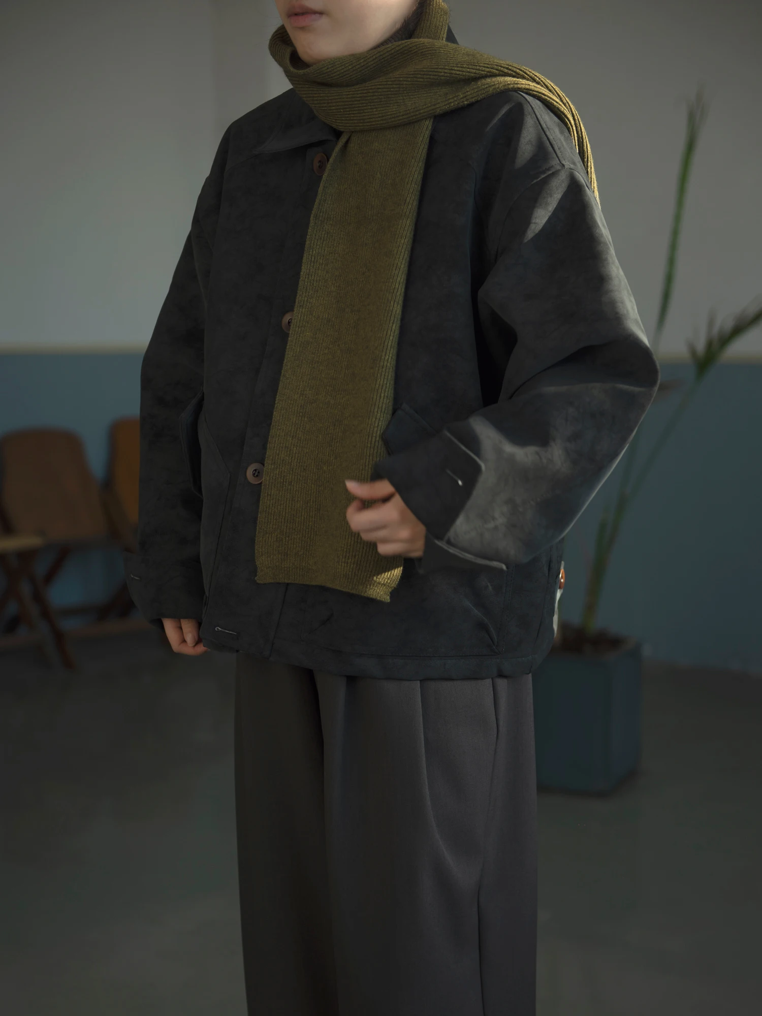 

Женское повседневное хлопковое пальто InOurTime с кожаным воротником, средней длины, на одной пуговице, зимнее, нейтральное, с хлопковой подкладкой