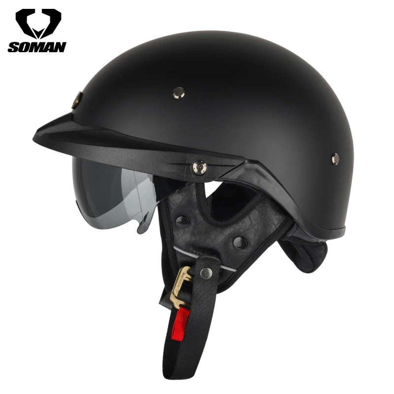 Summer Motorcycle Helmet S-XXXL Cascos Para Moto Retro Half Face Motorbike Riding Anti-UV Len Cool Style Chopper for Men Use