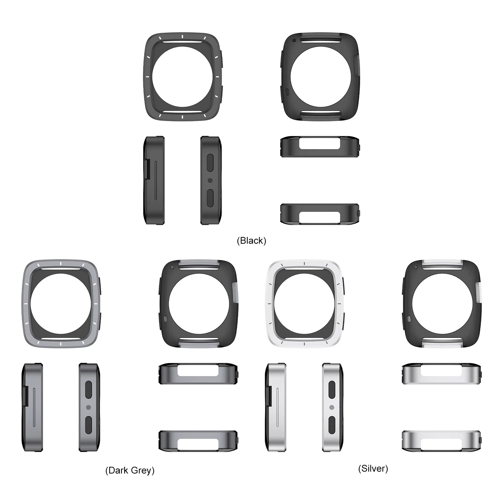 

Shockproof Protector TPU Back Cover Protective Case Bumper Case Cover for Amazfit Active 2 Square Accessories