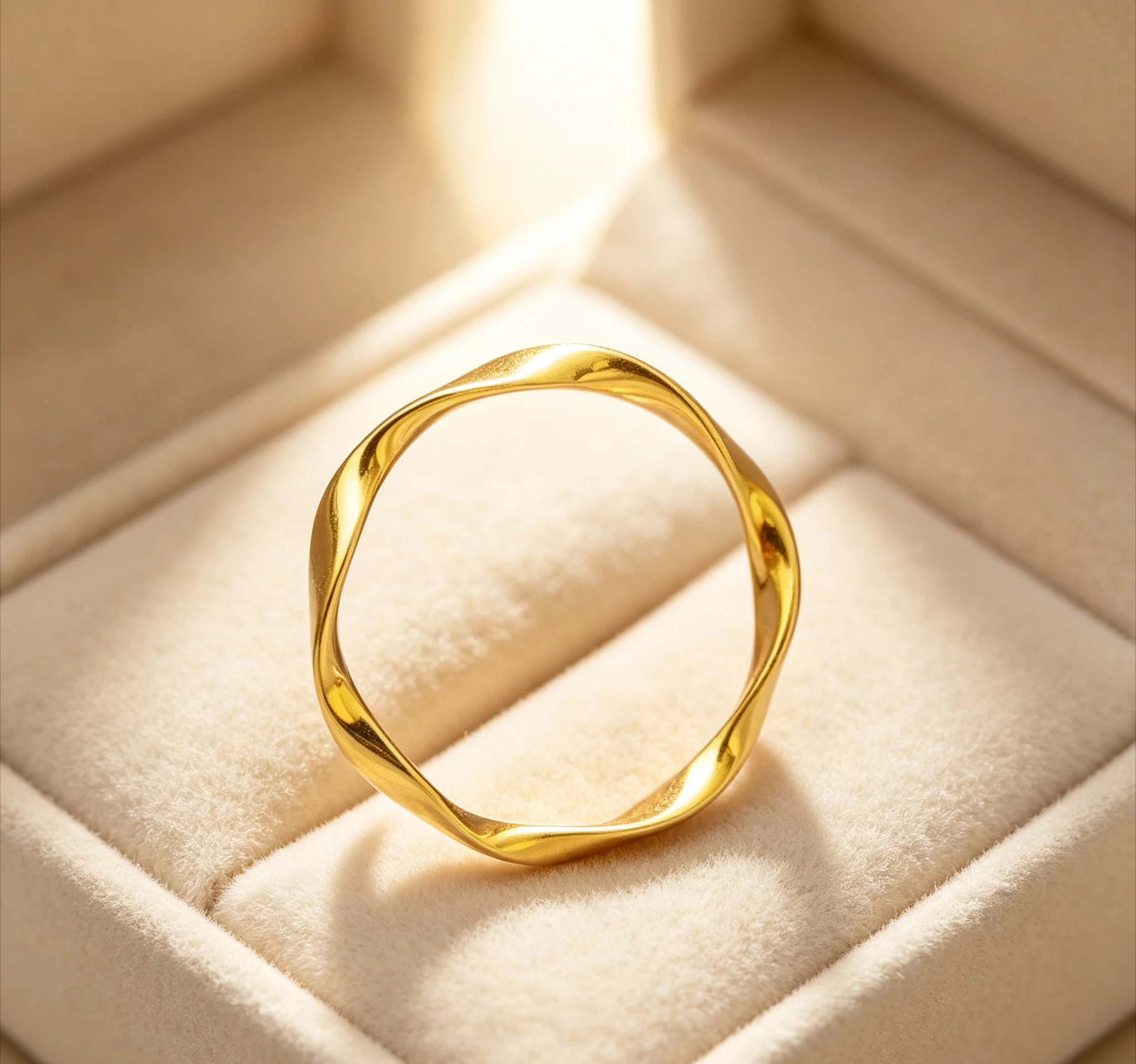 Golden Irregular Ring for Woman 18K No Demolding Fine Jewelry Luxury High-quality Ring Party Gift Giving gifts for friends