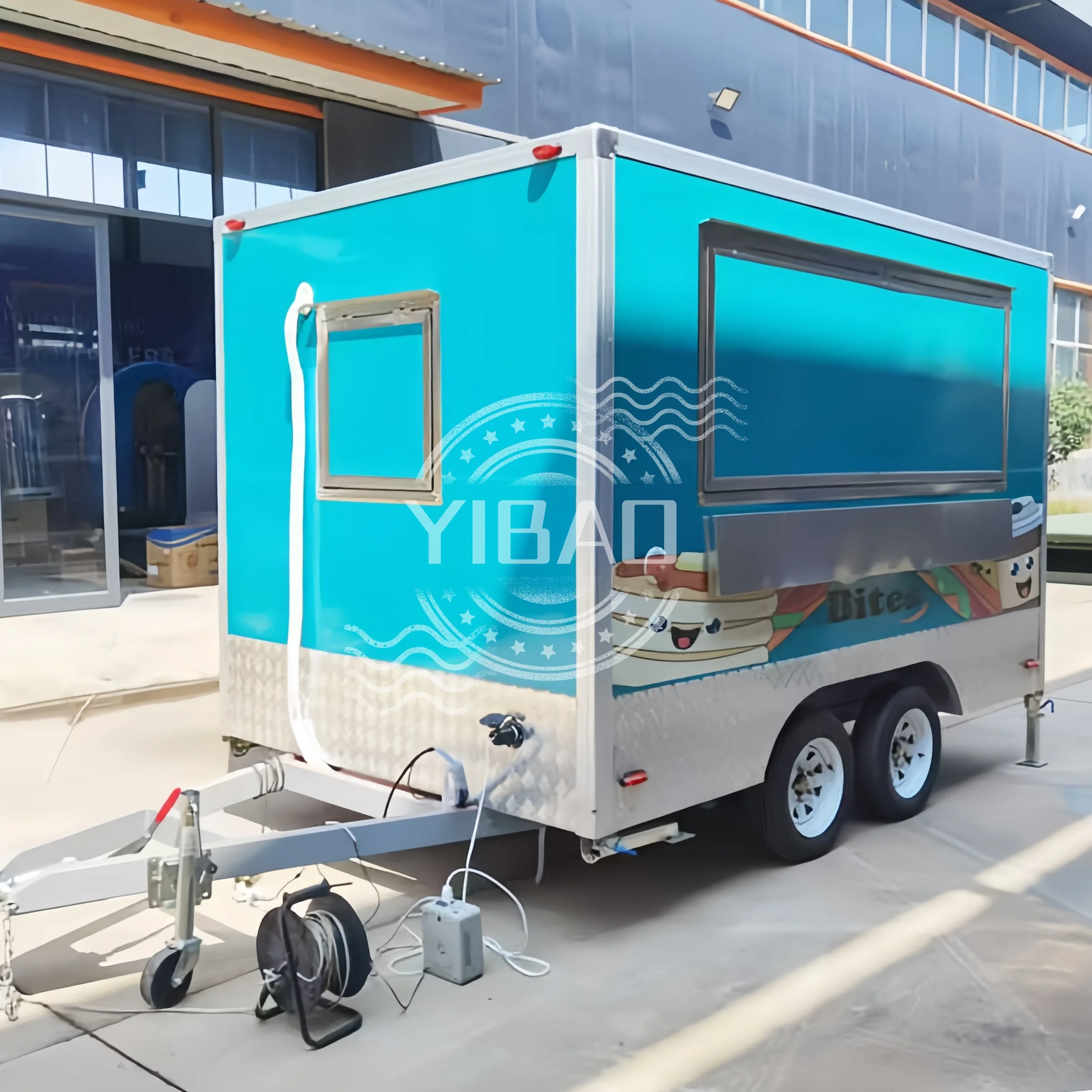 

Food Trailer Coffee Truck Mobile Utility Trailers Offroad Camper Box mobile bar trailer in Sale