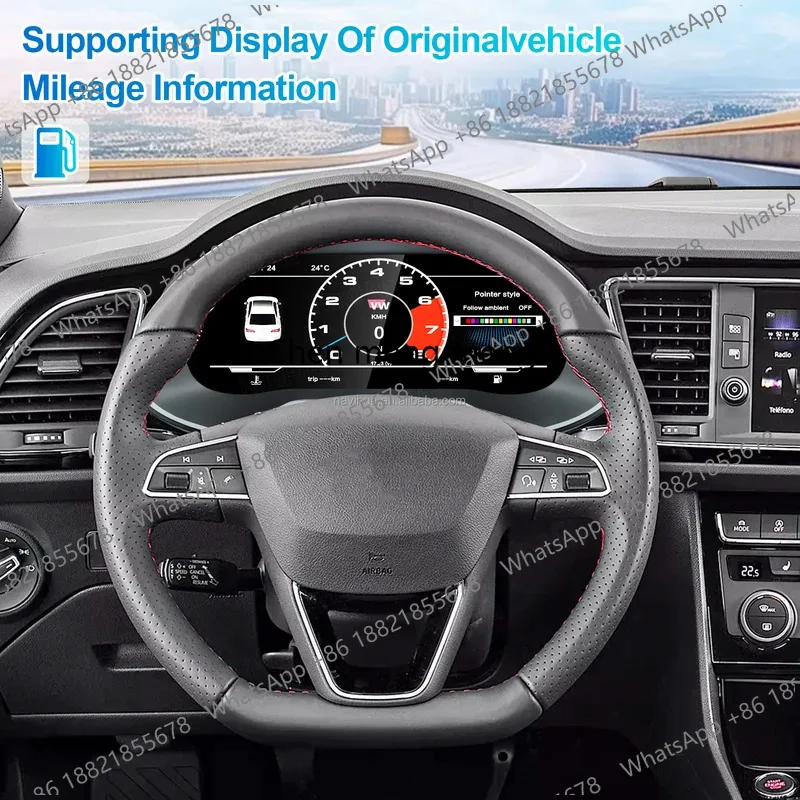 LCD Digital Dashboard Cluster for Seat n 2013-2018 Speedometer Virtual Cockpit Instrument Panel Auto Digital Cluster