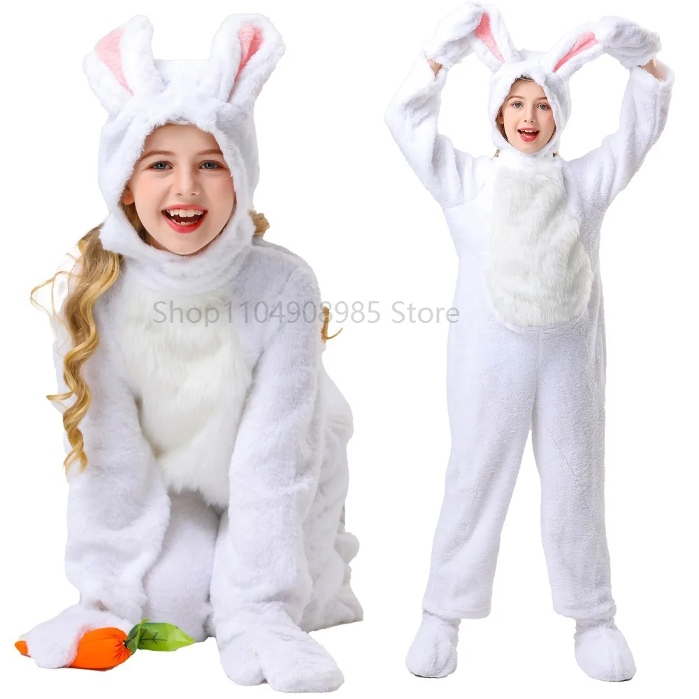 enfant Party Rabbit Costume Easter Day Bunny Outfits Animal Story Role Play Pajamas niño World Book Day Performance Suit