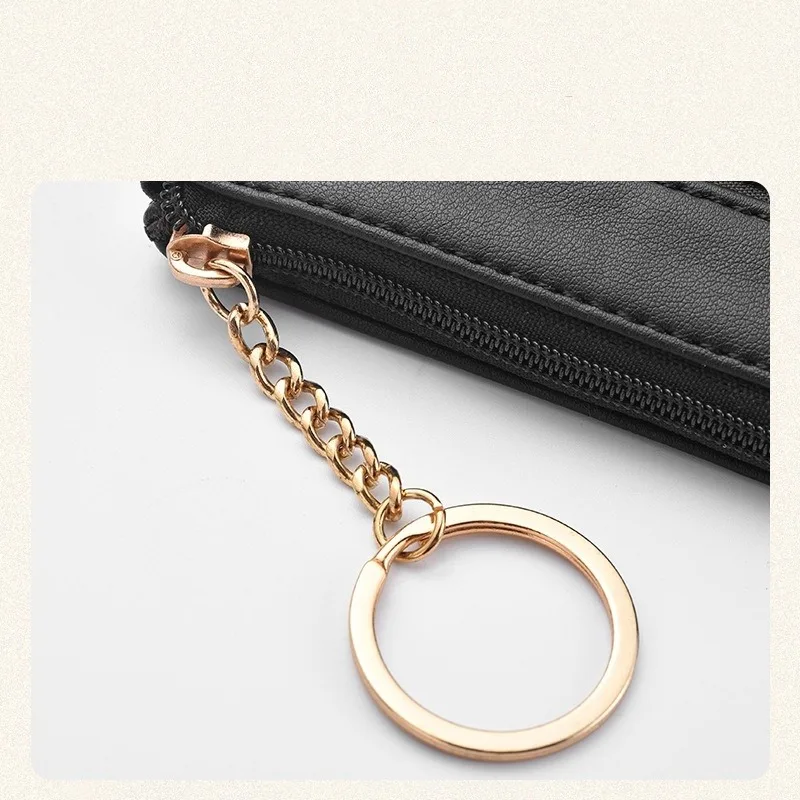 محفظة عملات معدنية بسيطة وعصرية بسحاب واحد، محفظة مربعة، حقيبة مفاتيح ذات سعة كبيرة، حقيبة للبطاقات، محفظة للعملات المعدنية، حقيبة تخزين