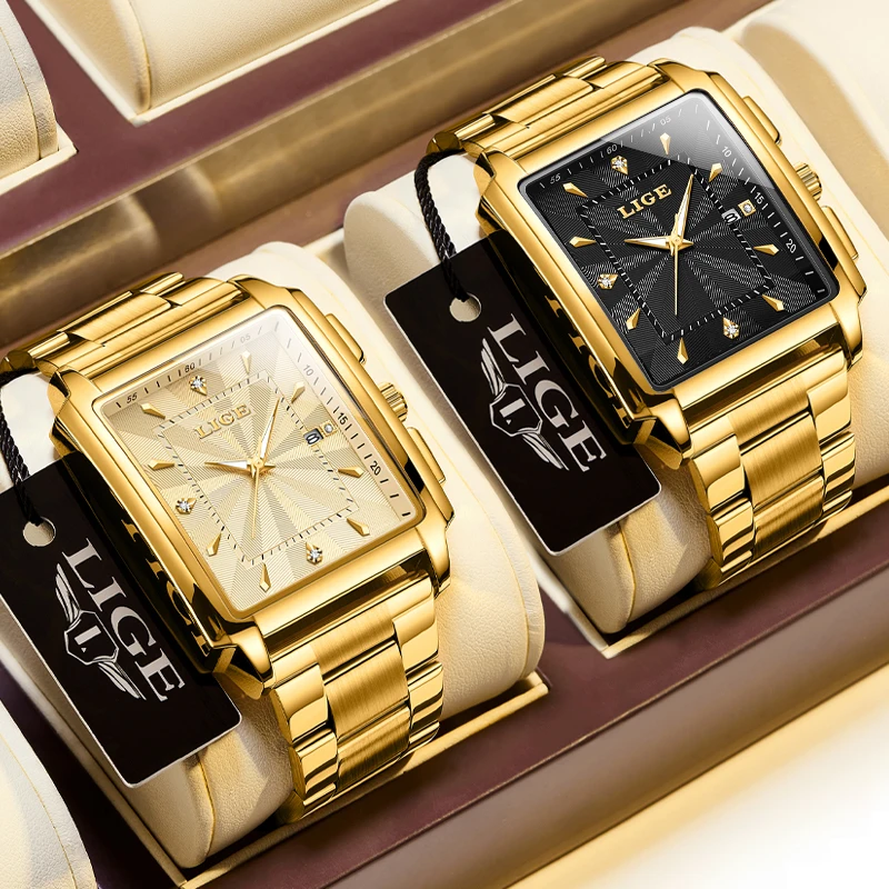 LIGE 2026 Business Men Watches Sports Waterproof Fashion Watches For Men Top Brand Luxury Military Quartz Chronograph Wristwatch