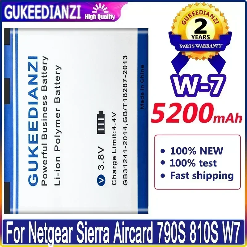 Mobile Phone Batteries W-7 5200mAh For Netgear Sierra Aircard 790S 810S W7 Replacement Smartphone Portable Battery