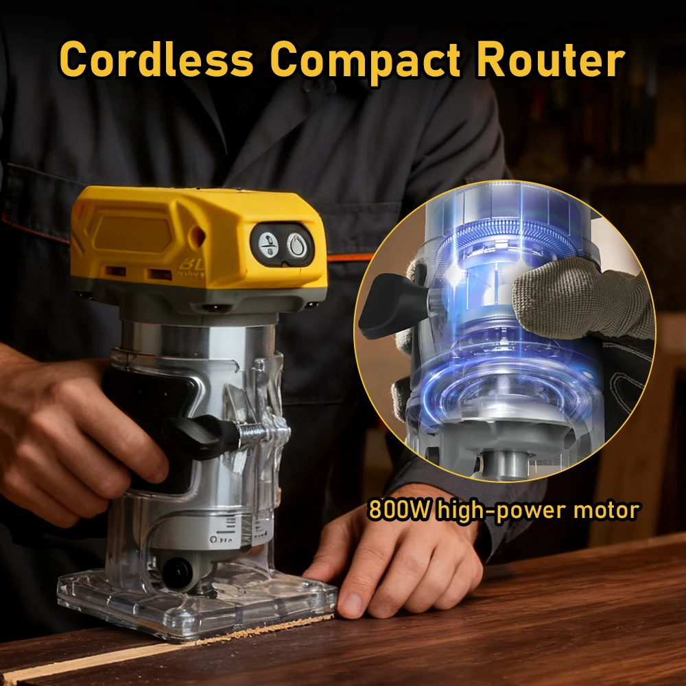 

Бесщеточный литиевый триммер 21В, 2000Вт, фрезер для тяжелых работ по дереву, гравировальный станок для DIY/поделок/резьбы по дереву