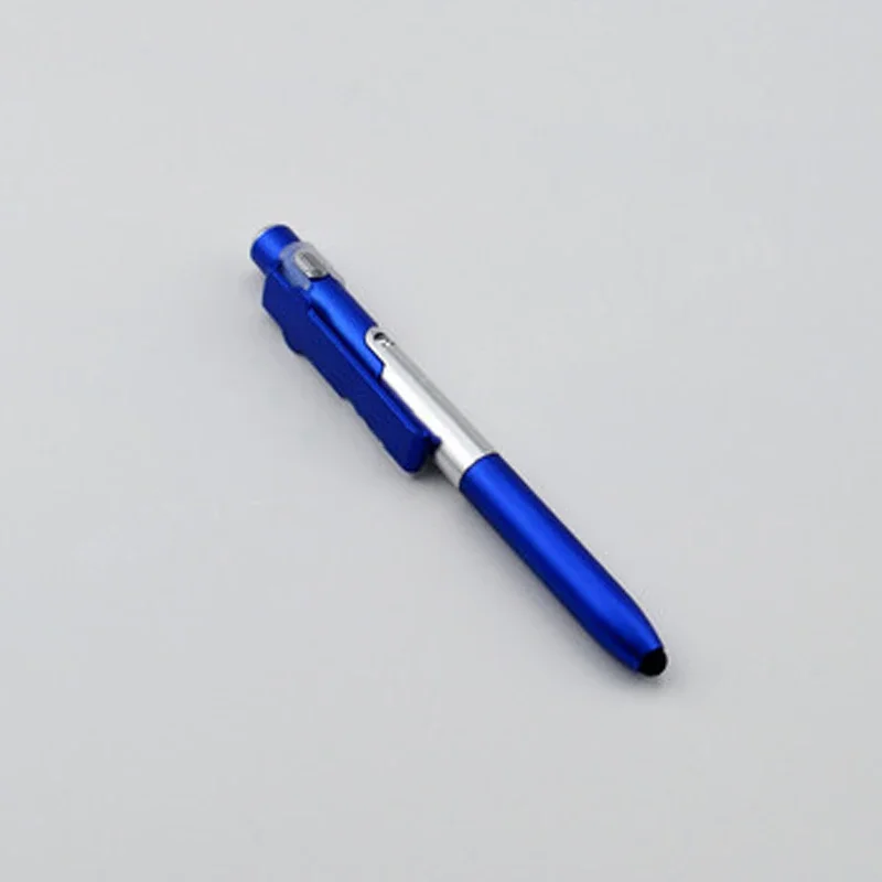 1PCS Multifunctional Toy Ballpoint Pen Four-In-One Folding Light Pen Mobile Phone Holder LED Light Capacitor Ball Pen Child Gift