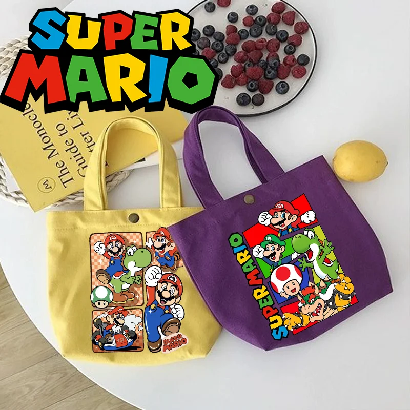 

Милая мультяшная сумка Super Mario Bros с персонажами аниме: Луиджи, Принцесса Пич, вместительная сумка через плечо для хранения вещей, модная уличная сумка