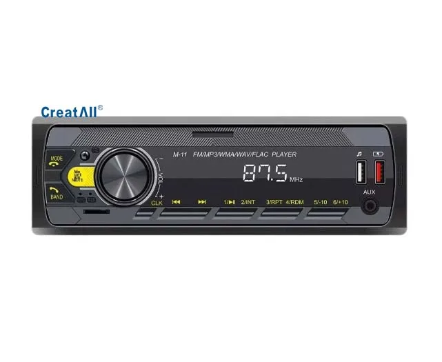 Creatall 12V Car MP3 Player with BT Wireless Hands-Free FM Radio Colorful Lights Audio System Modification New & Improved