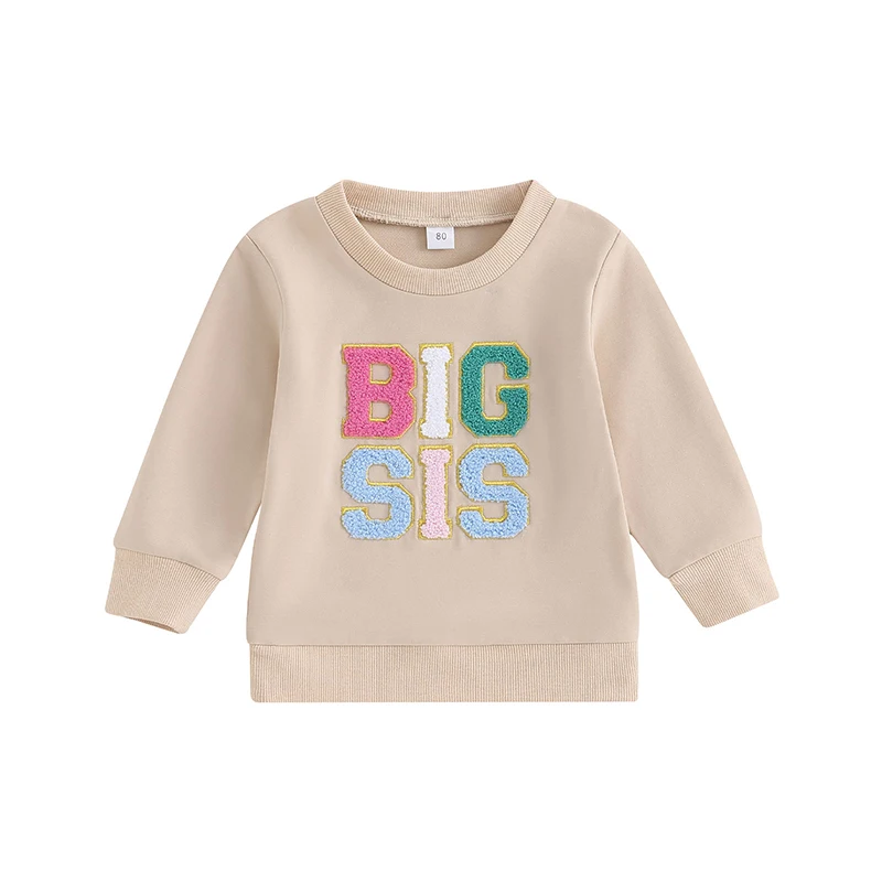 Autumn Sweatshirts for Girls Toddler Long Sleeve Crewneck Letter Print Pullover Tops