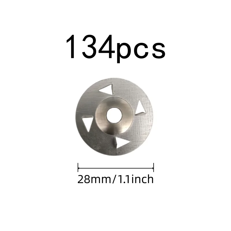 134 pcs 28mm Four Claw Washers, Four Claw Anti-Slip Design, Floor Tile Installation Home Decoration, Durable Iron Material
