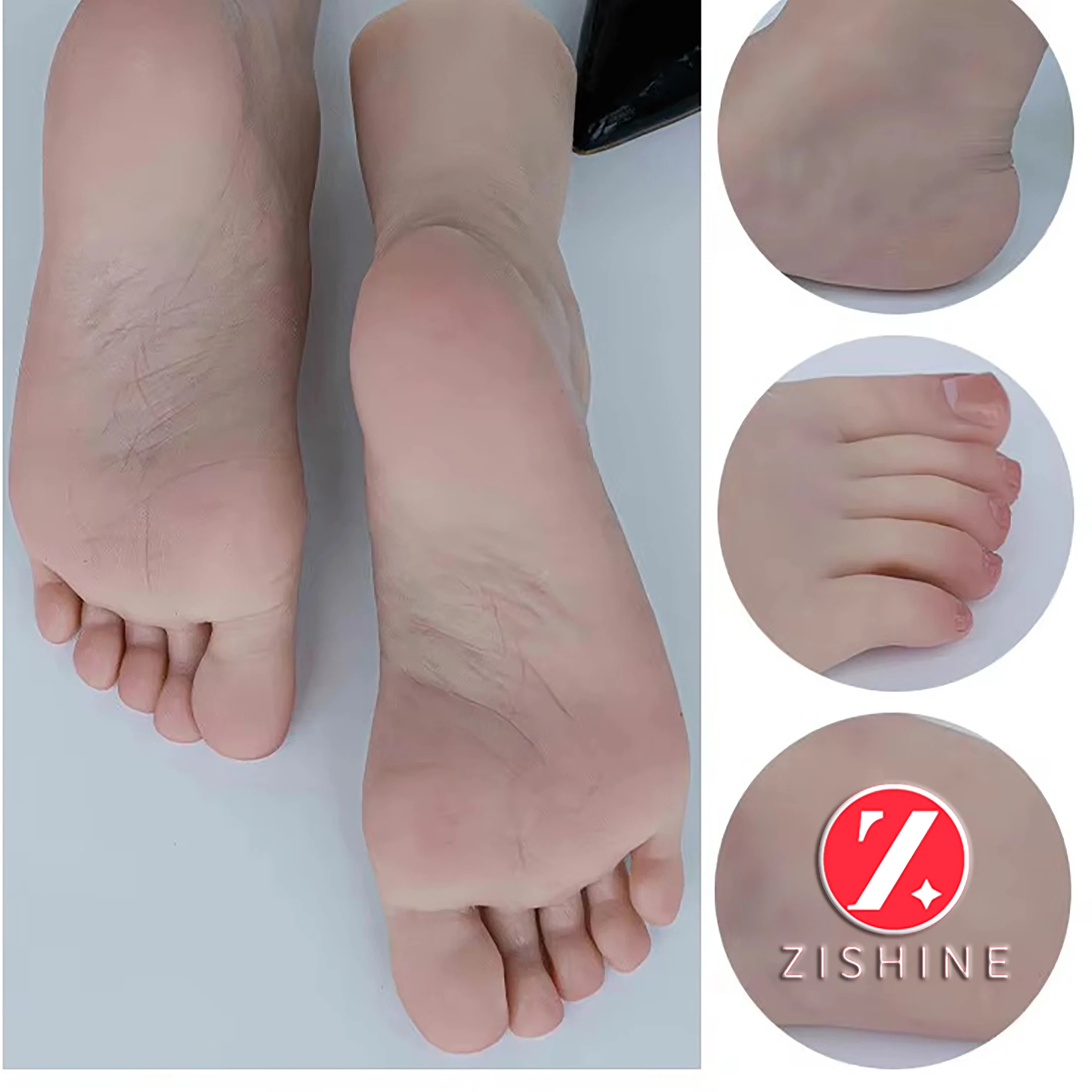 Adult Female Foot Model Simulation Liquid Platinum Silicone Foot  Shooting Props Jewelry Display Higher Version J4100