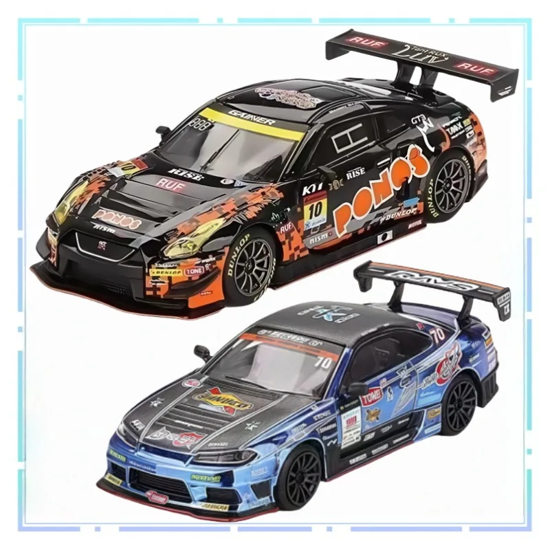 

MINIGT 1:64 NISSAN Sylvia GT3 из сплава, имитация автомобиля, коллекция моделей автомобиля, праздничные подарки, изысканные коллекционные игрушки для мальчиков