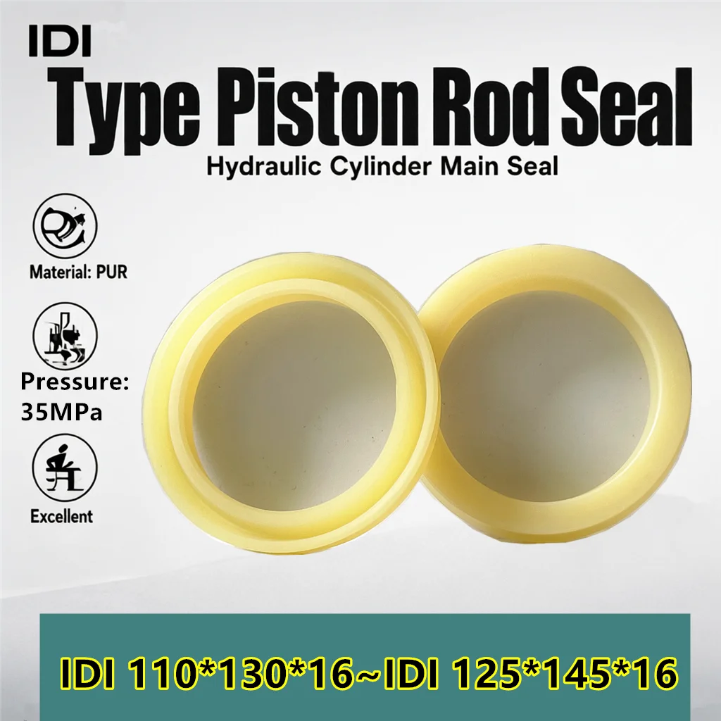 IDI Series Seal Hydraulic Cylinder Piston Rod/shaft PUR Oil Seal Inner Diameter: 105~125mm Excavators, Loaders, Forklifts, Etc