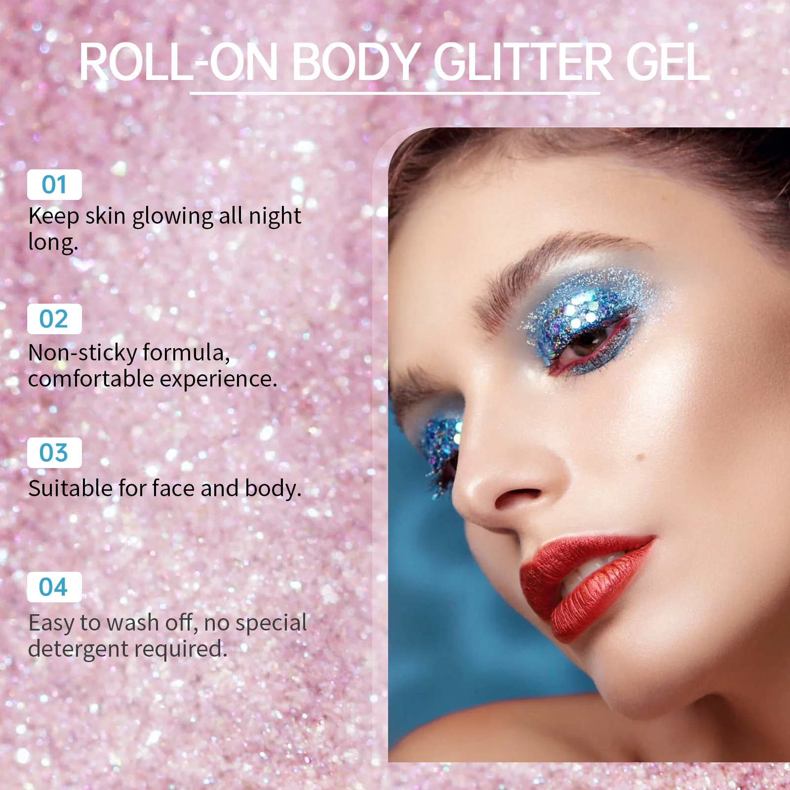 Face Body Glitter Gel Highlighter Makeup Stick Shimmer Eye Shadow Long Lasting Natural Waterproof Brighten Highlighter Cosmetics