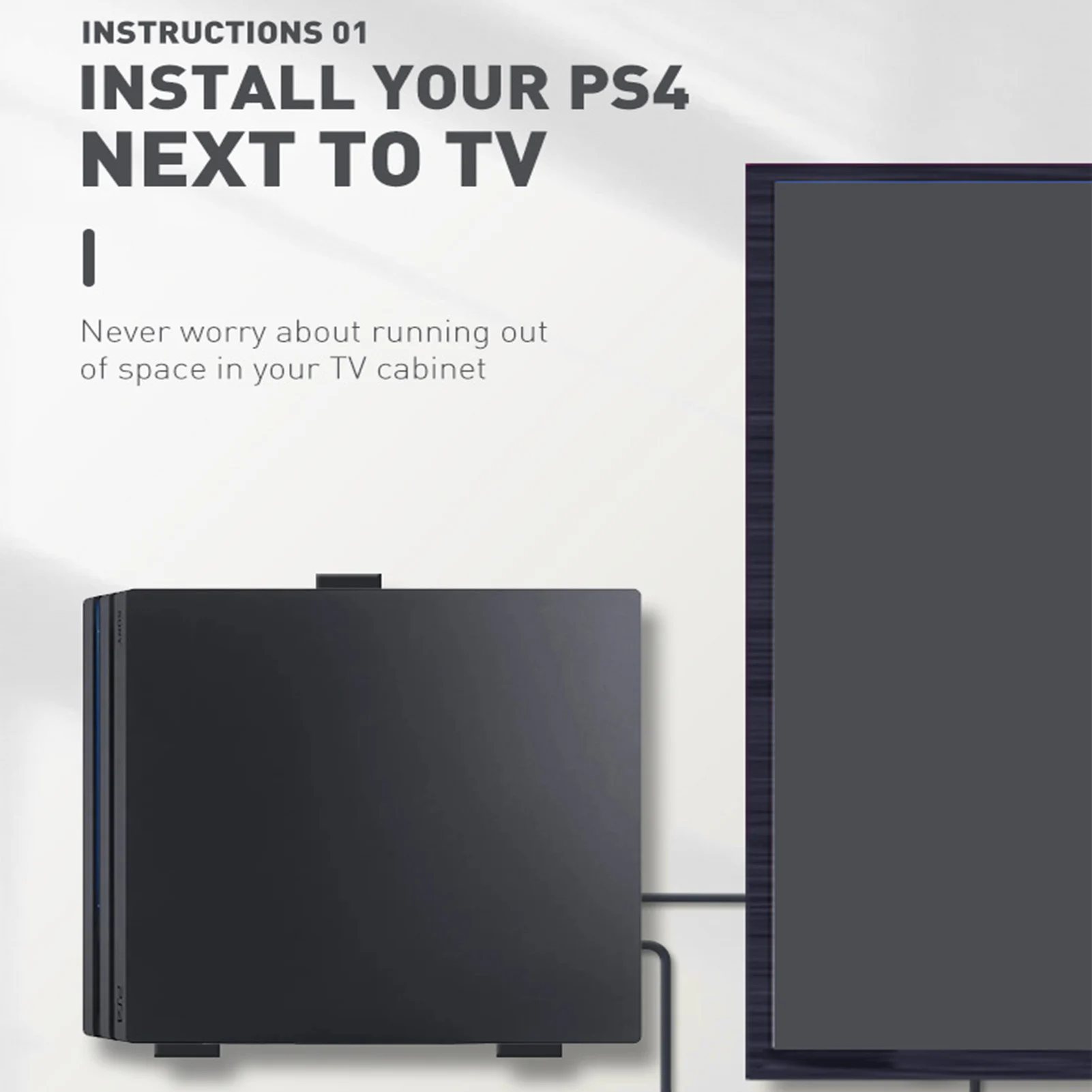 For PS4 Console Wall Mount Bracket Holder For Play station 4 Storage Stand Host Rack Hook Base For PS4 Pro/Slim Accessories