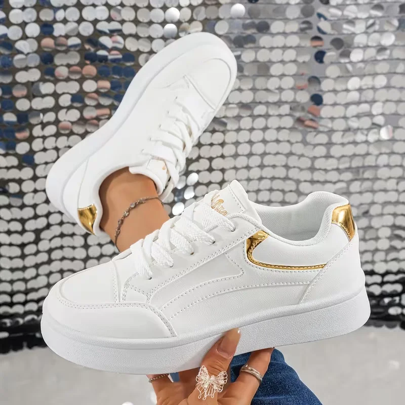 

Women's Casual Lightweight Comfortable Flat Shoes New Simple Thick Bottom Shoelace Design