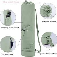 Bolsa para esterilla de Yoga y ejercicio de gran capacidad con bolsillo para botella de agua y bolsa húmeda inferior, esterilla deportiva para Yoga con correa ajustable para el hombro