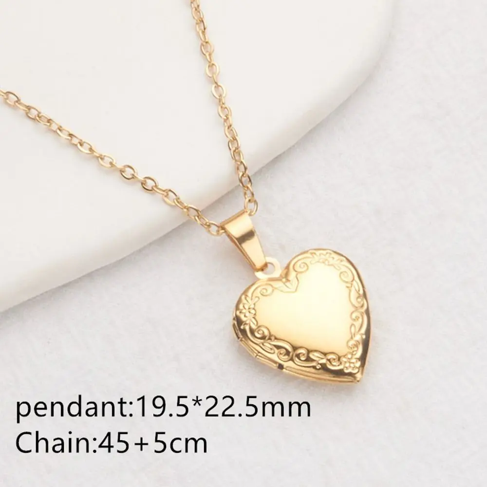 New Openable Photo Picture Locket DIY Valentine's Day Heart Locket Floral Heart
