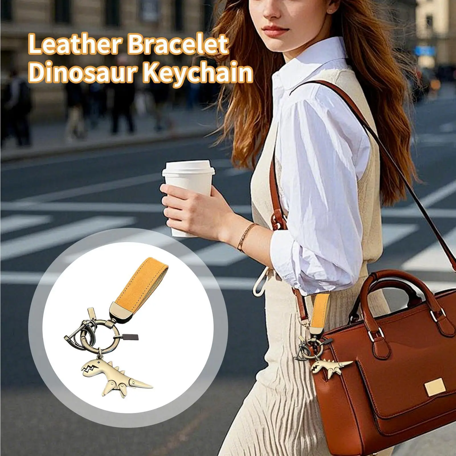 

Dinosaur Keychain Cute Keyring Cartoon Pendant Zinc Alloy Dinosaur Purse Keychain Clip for Kids Adults Friends Family Collectors