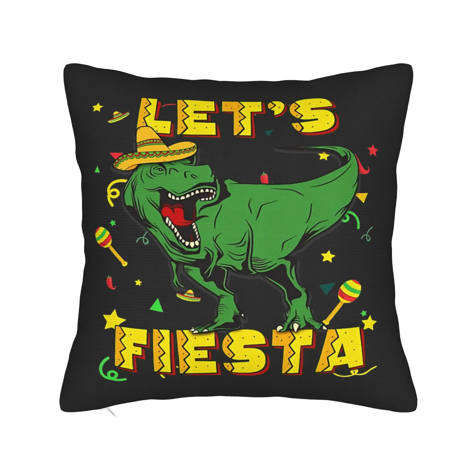 Pillow Cover Let's Shirt Party Fiesta  Retro Trendy Pillow Case For Sofa Car Home Decor Pillowcases