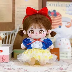 20cm Cotton Doll Princess Dresses Plush Dolls Skirt With Cartoon Headband Hat Skirt Decoration for EXO Idol Dolls Accessories