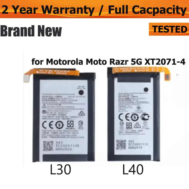 2 Year Warranty LS30 LS40 Battery For Motorola Moto Razr 5G XT2071-4 Rechargeable  Bateria