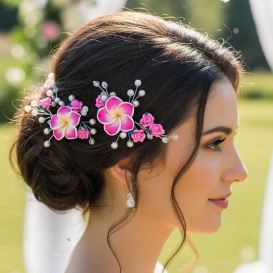 

Bridal Hair Pins Set, Rhinestone Side Comb, utterfly with Perls n rystls, Wedding Hair Accessories