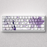 PBT Keycaps castor Anime 73/98 Keys Dye Sublimation Cherry Height Side Print Mechanical Keyboard AULA F75 AKKO FUN60 Pro Mad60he