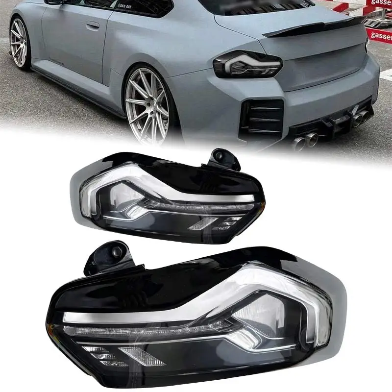 For BMW 2 Series G42 M2 G87 Smoked Taillights Customized Handmade Taillights Transparent Black White Taillights