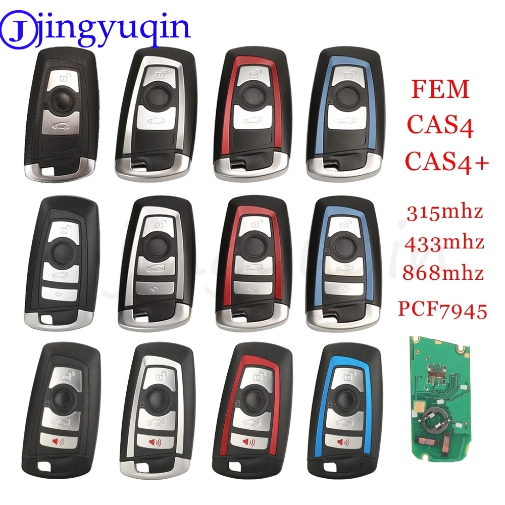 jingyuqin CAS4 868/315/433mhz Car Remote Smart Key For BMW 1 3 5 7 Series CAS4 System Auto Vehichle Alarm Keyless KR55WK49863