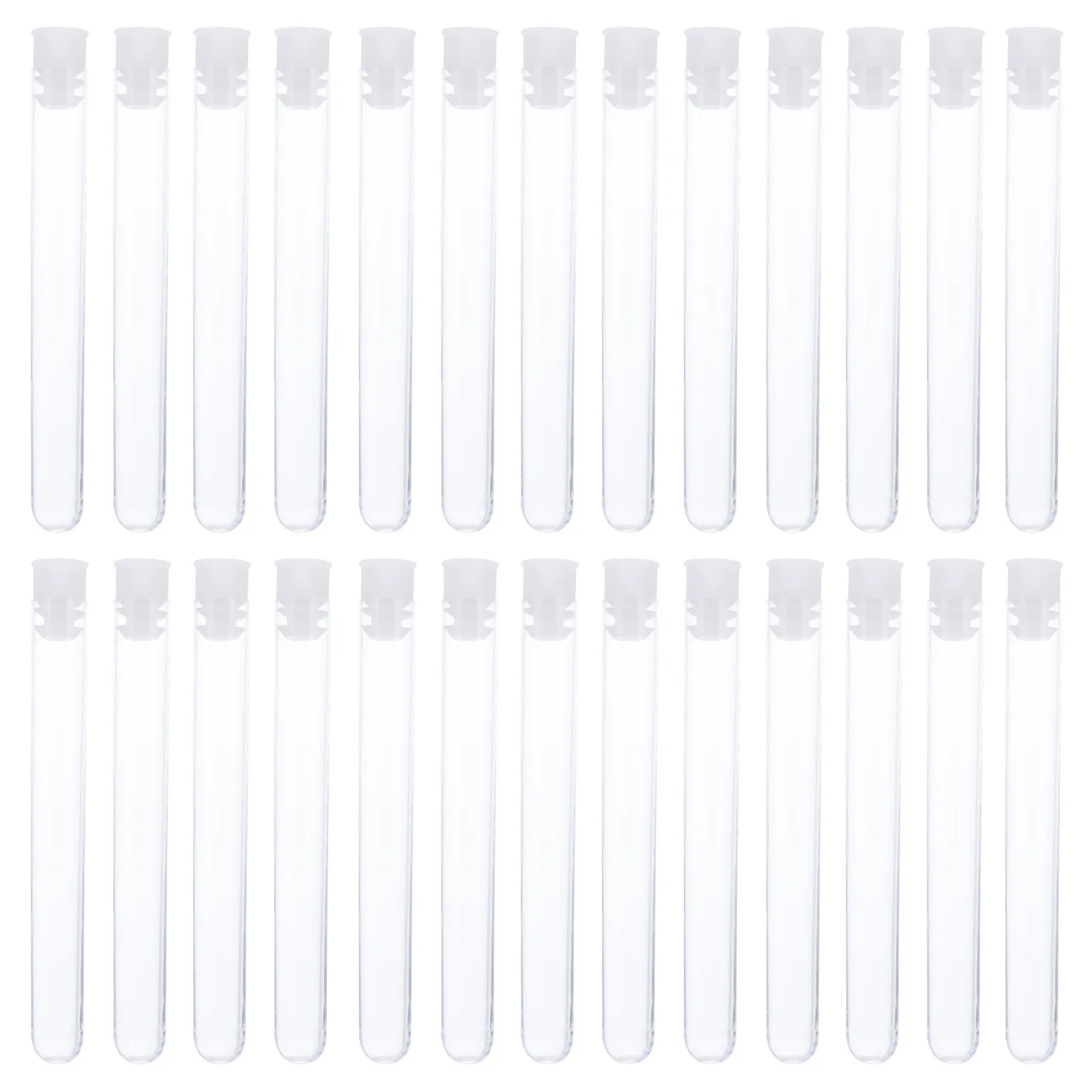 

100 шт. прозрачных пластиковых пробирок, многоразовые герметичные лабораторные флаконы с прочными завинчивающимися крышками для безопасной транспортировки жидкостей и образцов