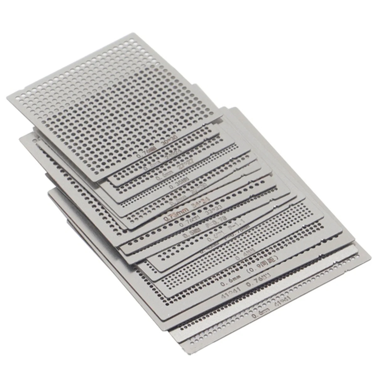 AA98 16pcs BGA General Template Universal Direct Heated Stencils for SMT SMD Chip Rpair and Easy Support