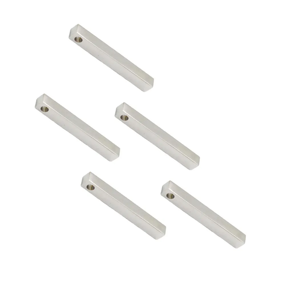 

5 Pcs Stainless Steel Pendant First DIY Hanging Ornaments Jewelry Making Accessories Metal Cube Pendants Miss