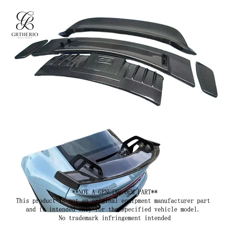 Suitable for Porsche 911 992 carbon fiber , large spoiler, rear deflector, car accessories