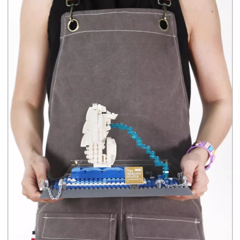 SEMBO Singapore - Merlion bouwstenen Creatief monument Gebouw Met de hand geassembleerd model Decoratieve ornamenten Educatief speelgoed