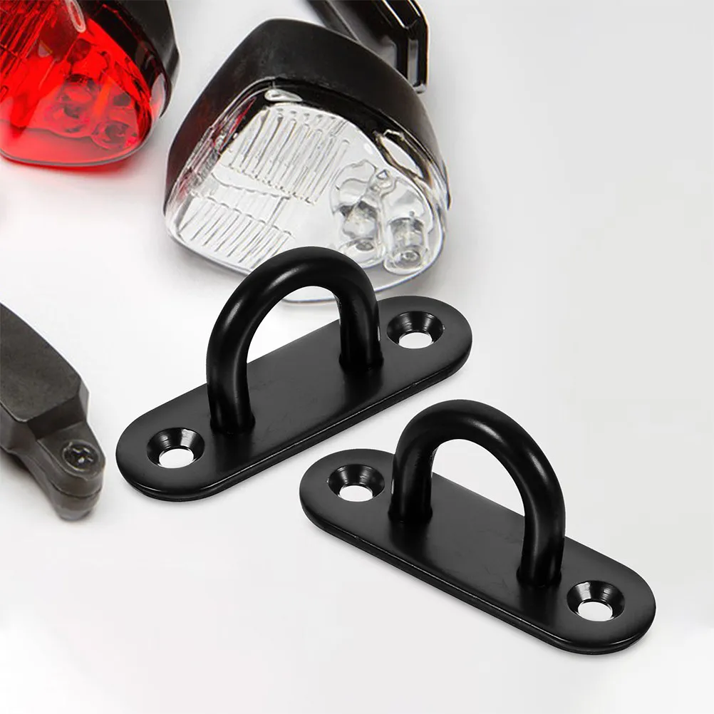 6Pcs Heavy Duty Ceiling Hooks Stainless Steel U Bracket Wall Mount Pad Eye Plate for Hanging Punching Bag Swing Plant Basket