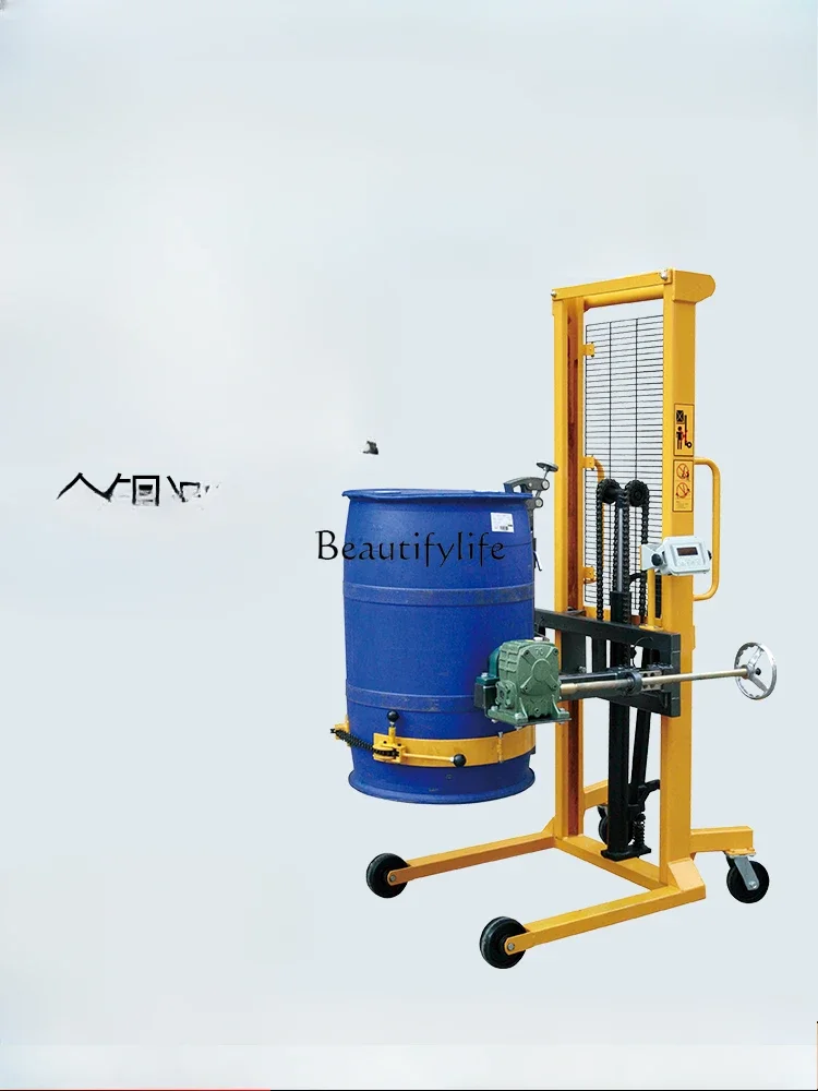 Oil drum lifting and unloading truck Drum loading and unloading truck Weighing hydraulic lifting forklift