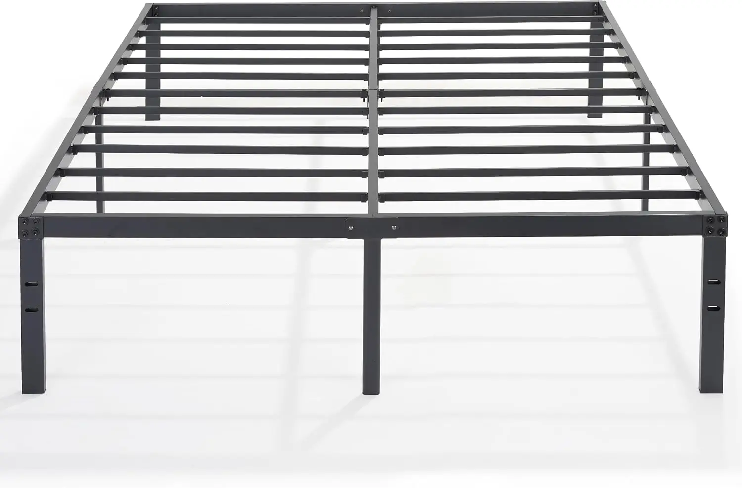 

16" Full Size Metal Platform Tall Bed Frame,Heavy Duty Steel Slat/Easy Assembly Mattress Foundation/No Box Spring Needed