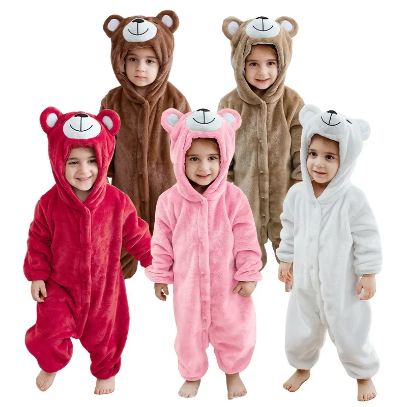 

Baby Clothes 6 Months Flannel Animal Koala Shaped Jumpsuit 2025 Fashion Cartoon Newborn Baby Clothes M