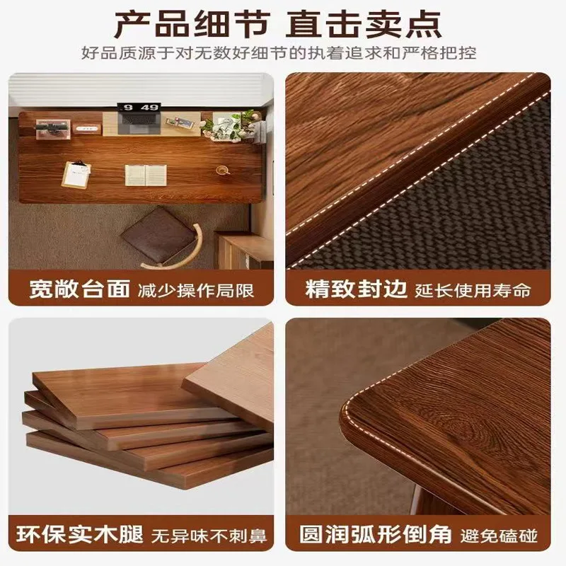 All solid wood desk home student study table adult small apartment bedroom desk